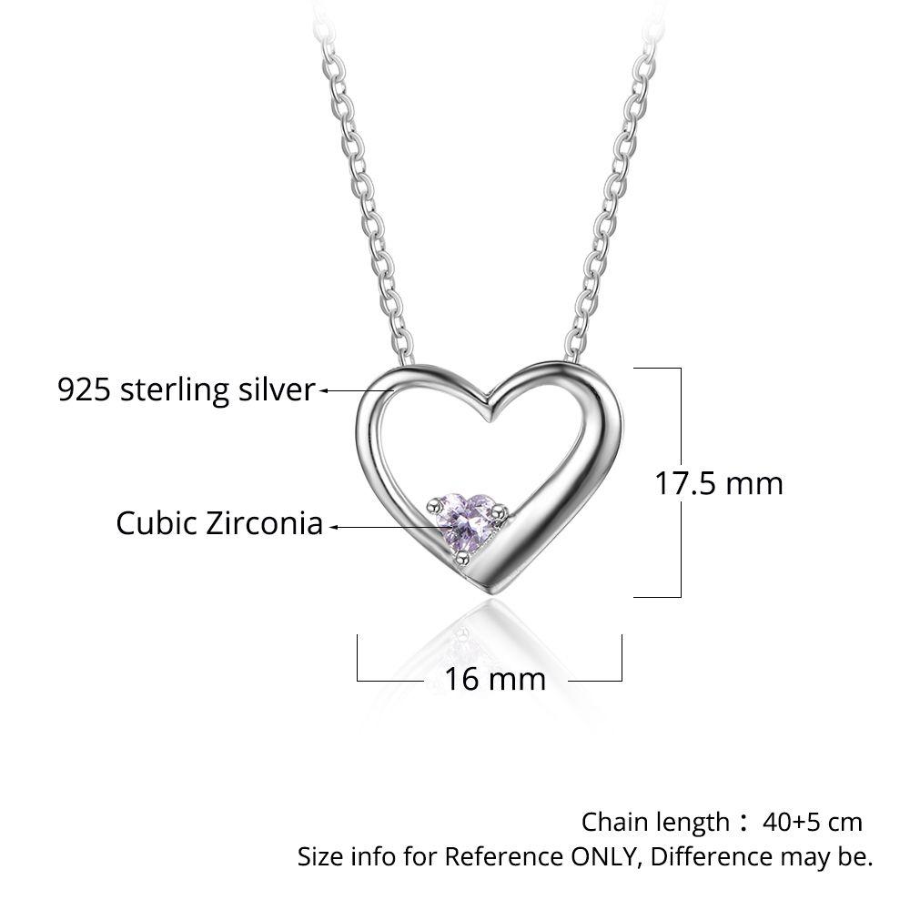 Aurora Tears Cross Necklace Heart Birthstone Pendant Chain Women Girl